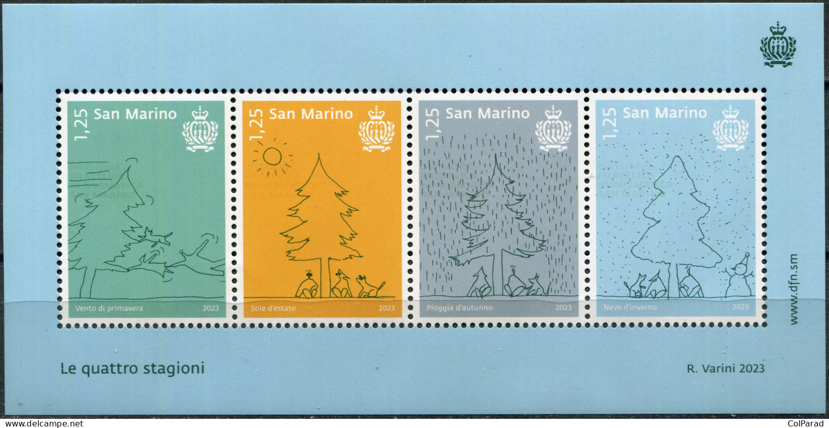 SAN MARINO - 2023 - SOUVENIR SHEET MNH ** - The Four Seasons - Unused Stamps