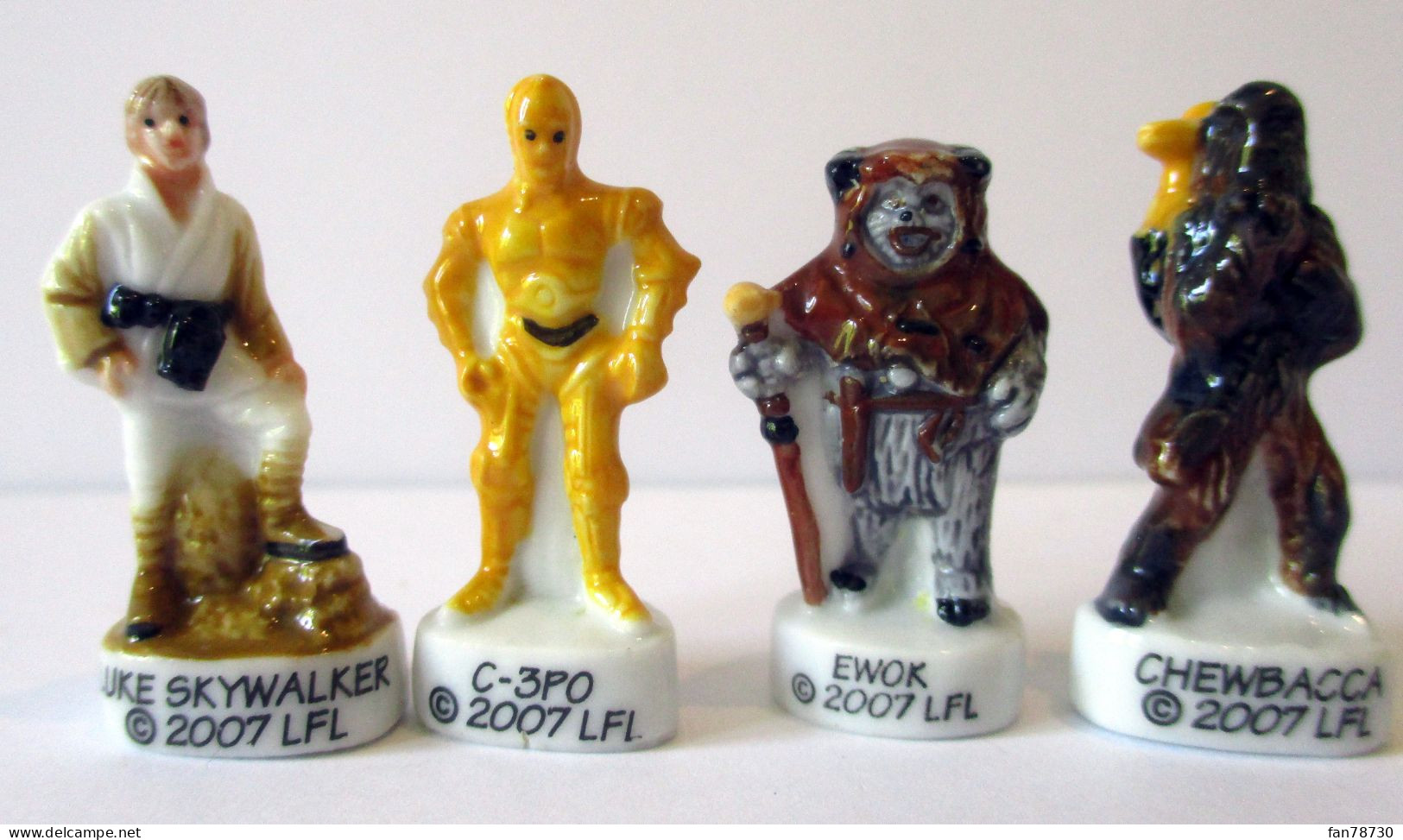 Fèves Brillantes - Star Wars 2007 LFL  - C-3PO, Ewok Et Chewbacca - FRAIS DU SITE DEDUITS - Personen