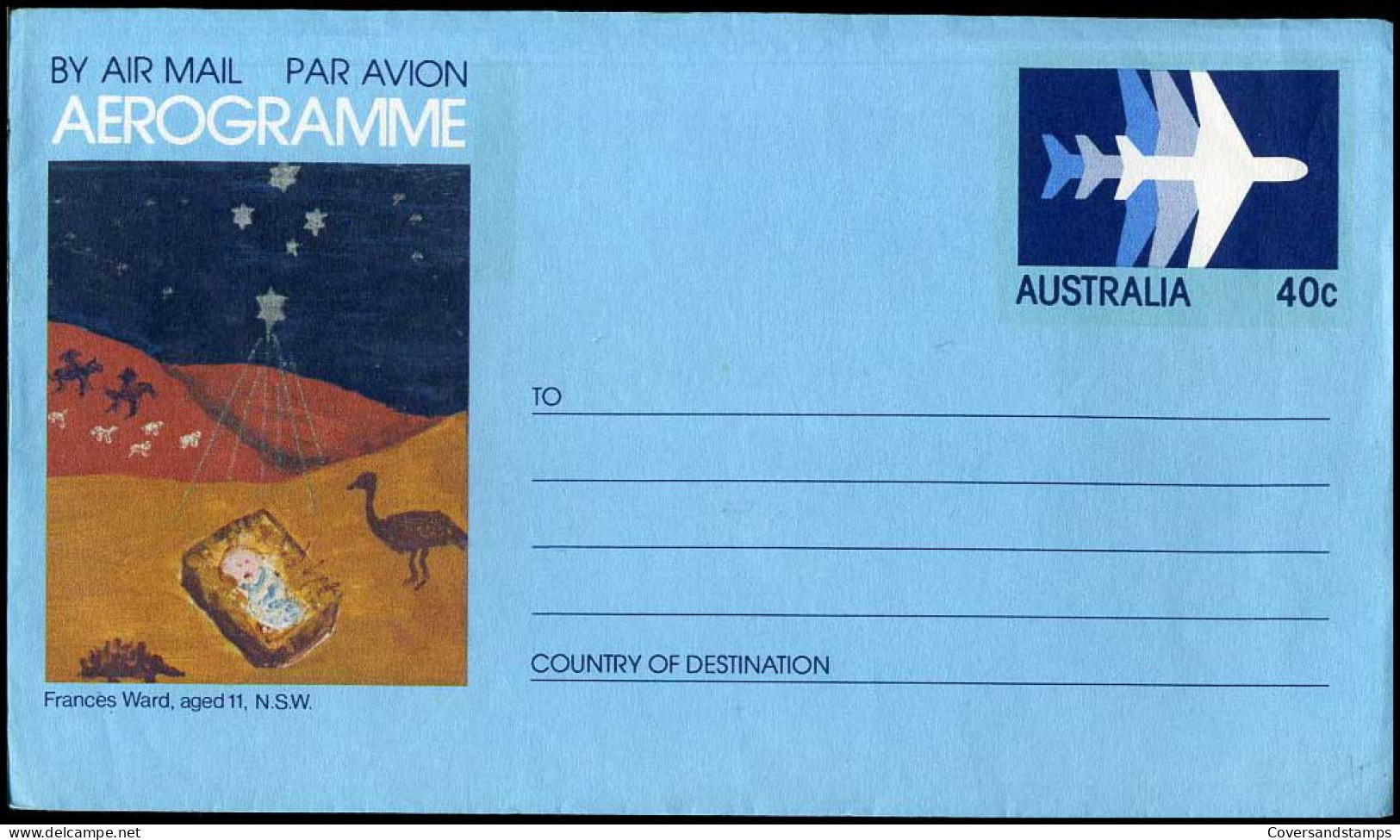Australia - Aerogramme - Drawing By Frances Ward - Aérogrammes