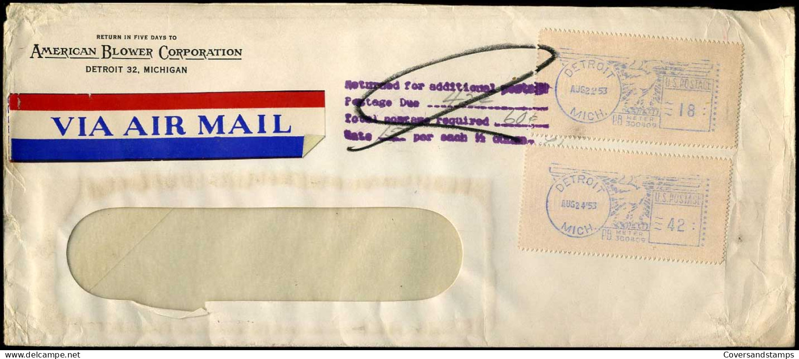 USA - Cover  --  American Blower Corporation - Lettres & Documents