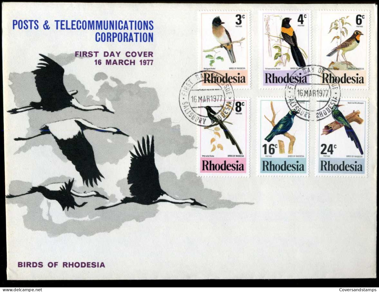 Rhodesia - FDC - Birds Of Rhodesia - Rhodesien (1964-1980)