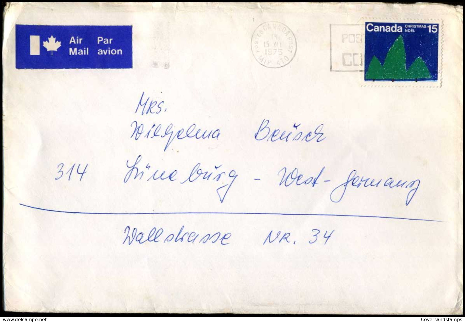 Canada - Cover To Germany - Briefe U. Dokumente