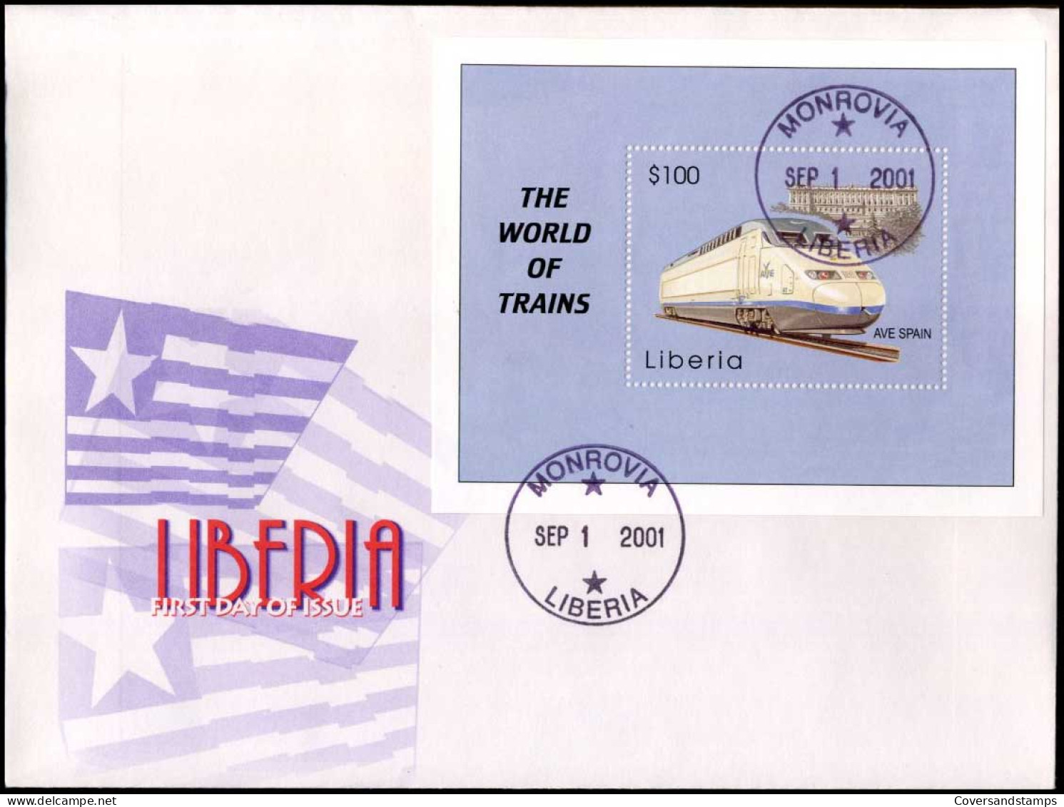 Liberia - FDC - The World Of Trains - Trenes