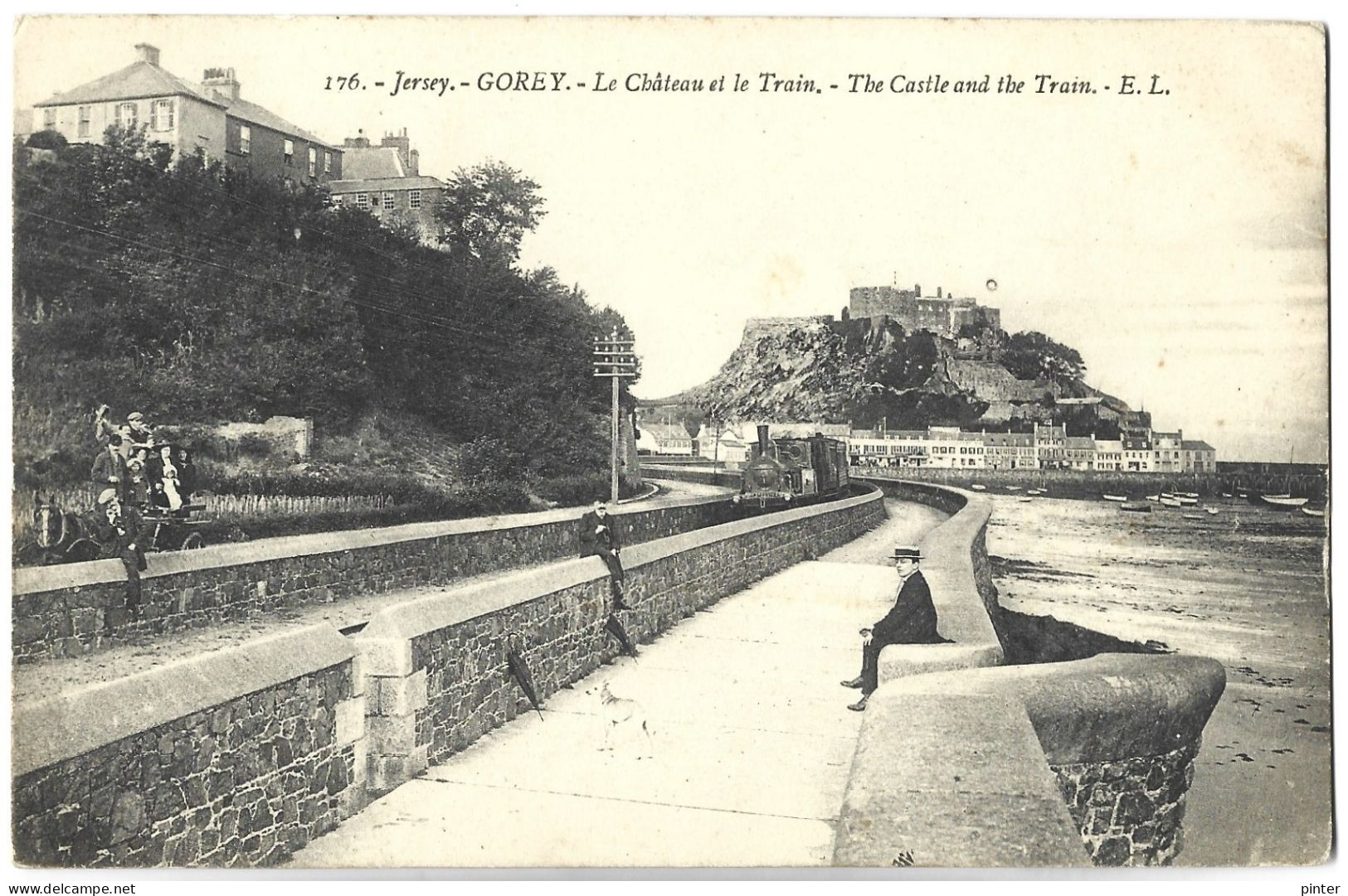 JERSEY - GOREY - Le Chateau Et Le Train - La Corbiere