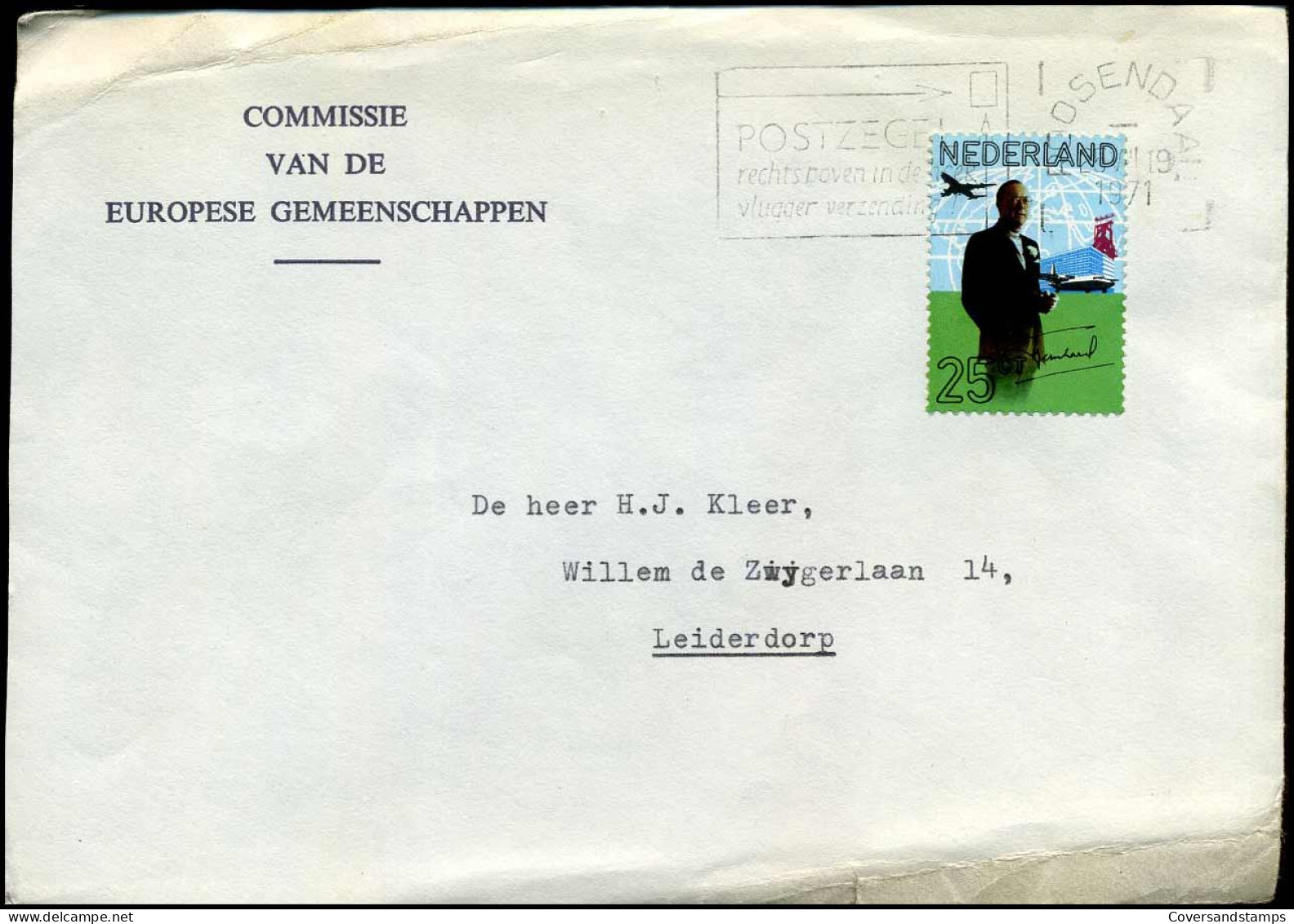 Cover Naar Leiderdorp - "Commissie Van De Europese Gemeenschappen" - Covers & Documents