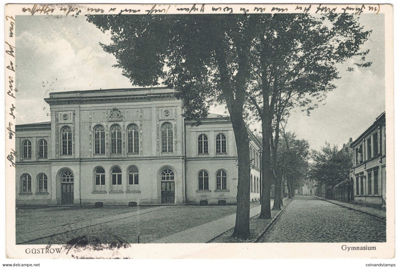 Postkarte Güstrow -Gymnasium, S/w, 1936, Orig. Gelaufen Nach Berlin-Steglitz, I-II - Guestrow