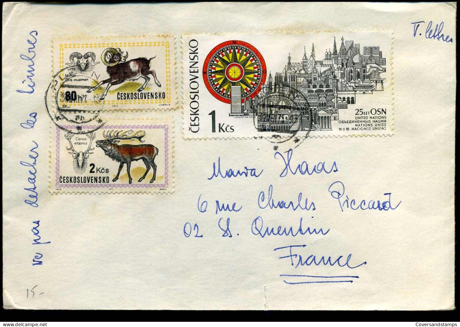 Cover To St-Quentain, France - Lettres & Documents