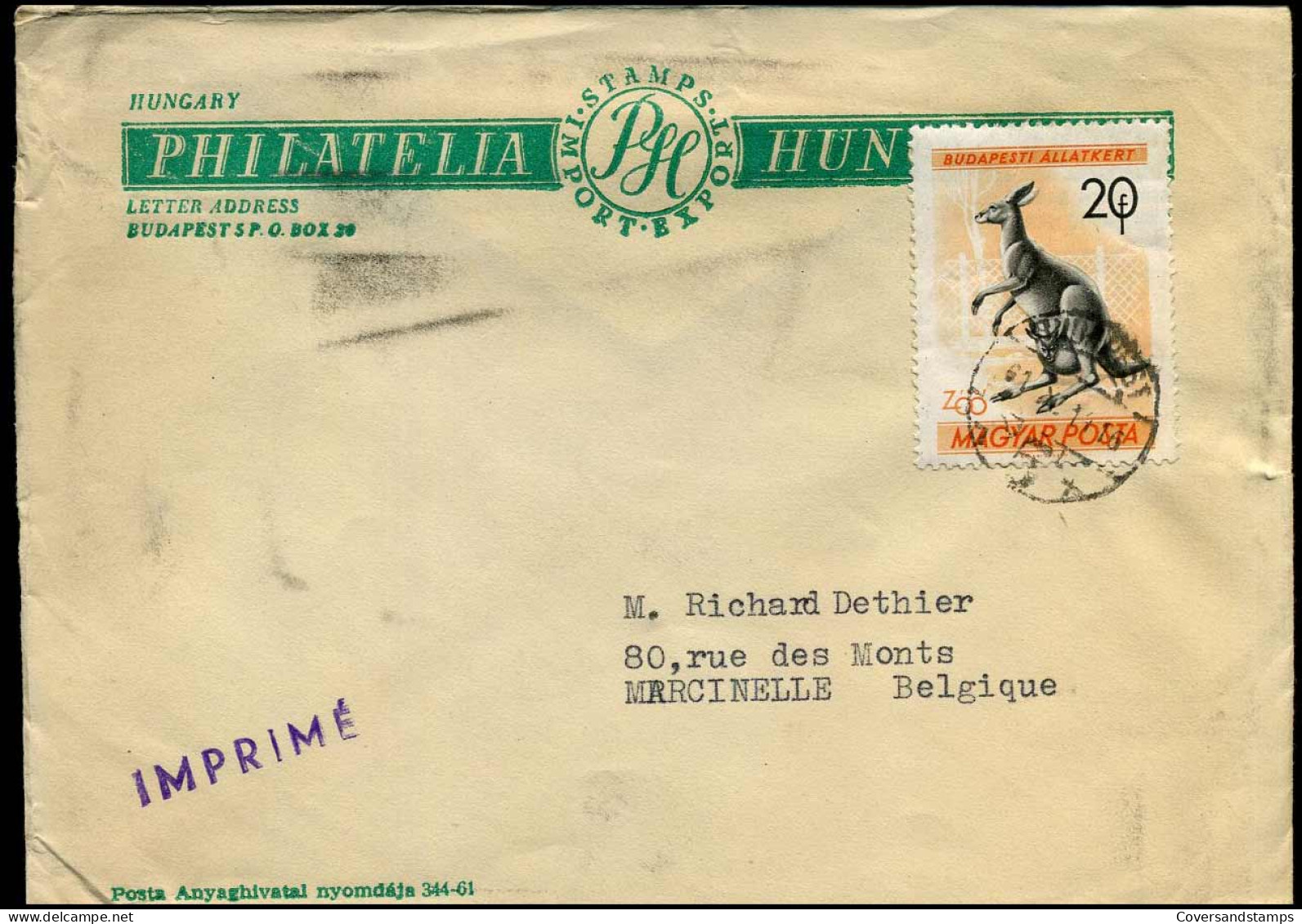 Cover To Marcinelle, Belgium - Cartas & Documentos