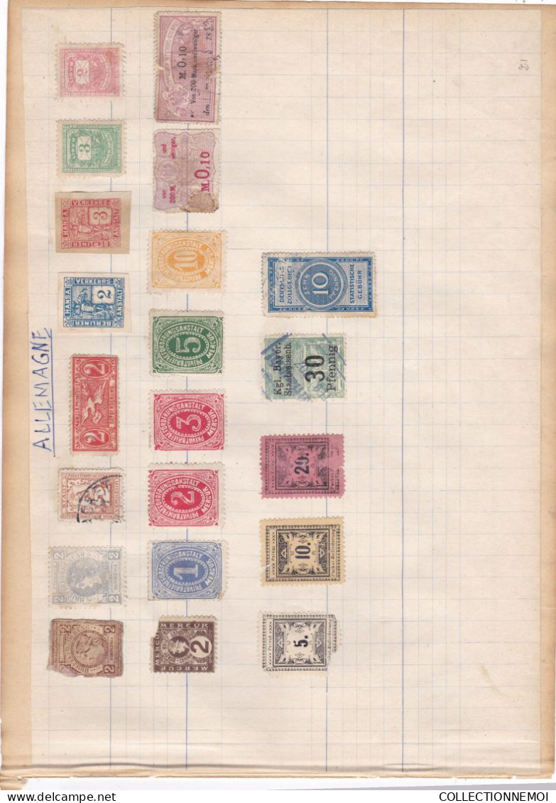 ALLEMAGNE ET PAYS DIVERS  ,,petit lot de timbres retiré d'un MAURY,,lire description ,c'est important