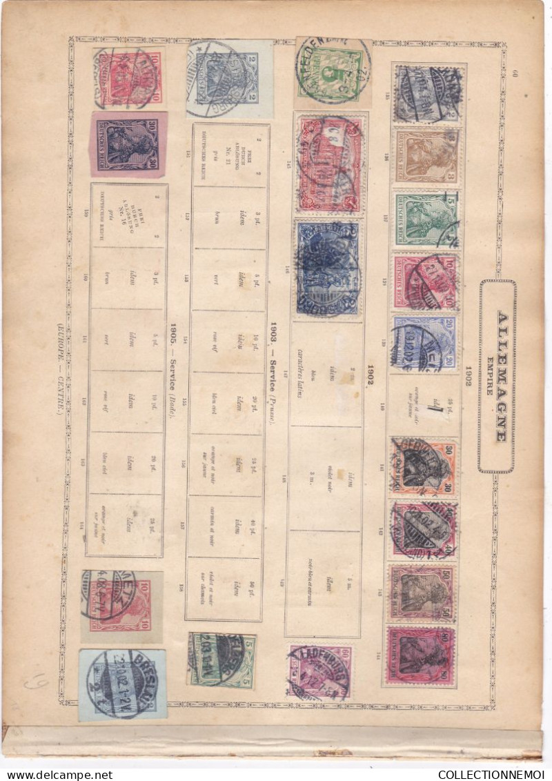 ALLEMAGNE ET PAYS DIVERS  ,,petit lot de timbres retiré d'un MAURY,,lire description ,c'est important