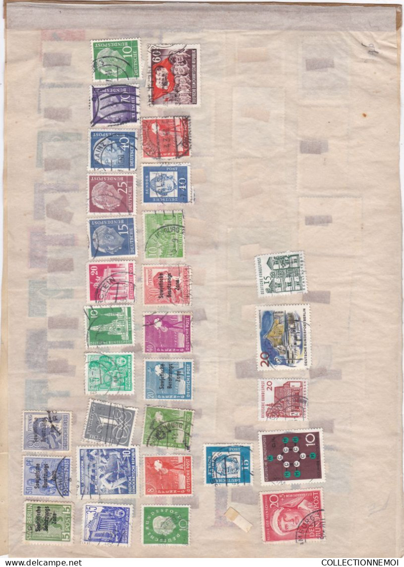 ALLEMAGNE ET PAYS DIVERS  ,,petit lot de timbres retiré d'un MAURY,,lire description ,c'est important