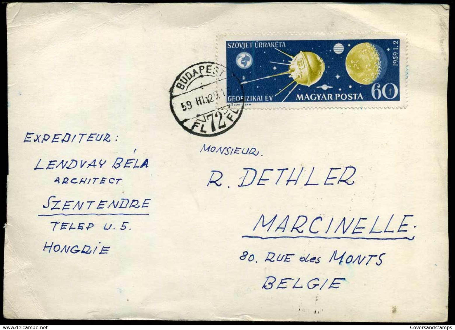 Post Card To Marcinelle, Belgium - Brieven En Documenten