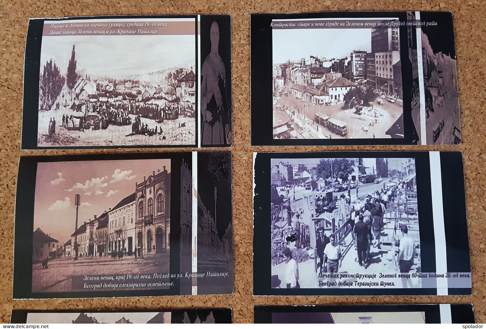 Belgrade-BEOGRAD-Zeleni Venac-Savski Venac-Lot 8pcs-Vintage Postcards-Period Rekonstrukcije Od 19 Veka Do 2005-unused - Serbia