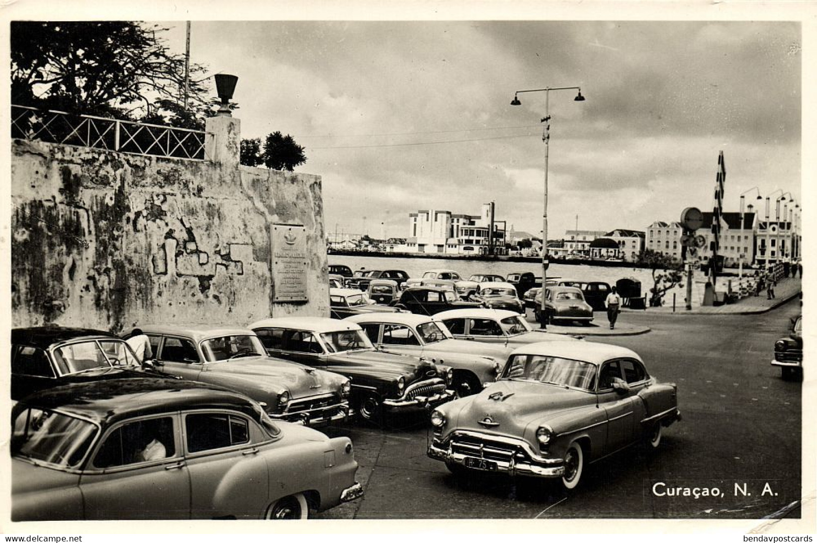 Curacao, N.A, WILLEMSTAD, Otrabanda, Car (1956) Holl. Boekh. 14 RPPC Postcard - Curaçao