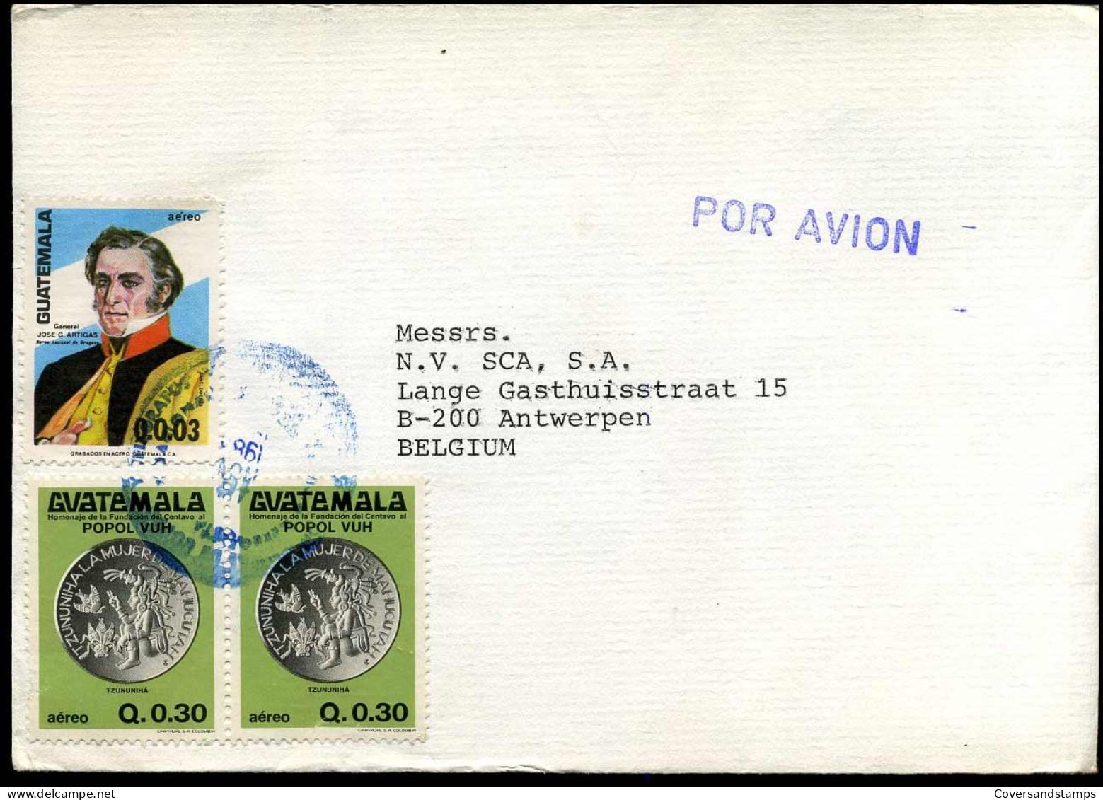 Cover To Antwerp, Belgium - Guyana (1966-...)