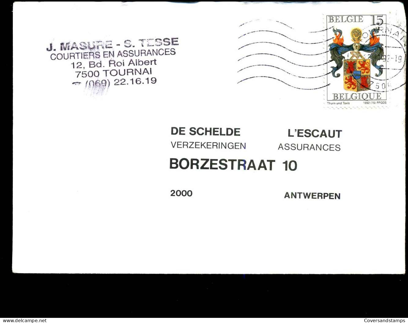 Cover Naar Antwerpen - N° 2483 - Briefe U. Dokumente