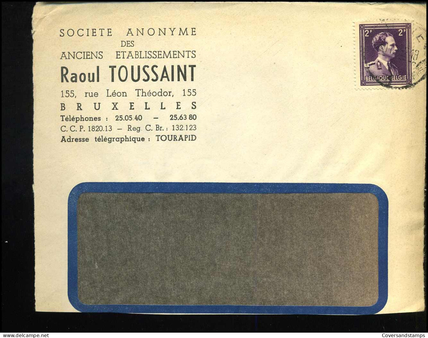 Coverfront - "Société Anonyme Des Anciens Etablissements Raoul Toussaint, Bruxelles" - 1936-1957 Open Collar