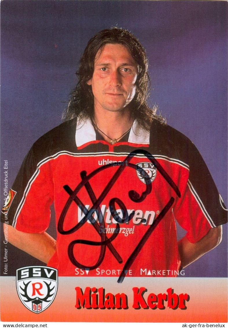 Fußball-Autogrammkarte AK Milan Kerbr SSV Reutlingen 05 01-02 Sigma Olomouc Olmütz SpVgg Greuther Fürth Zlín SC Weismain - Handtekening