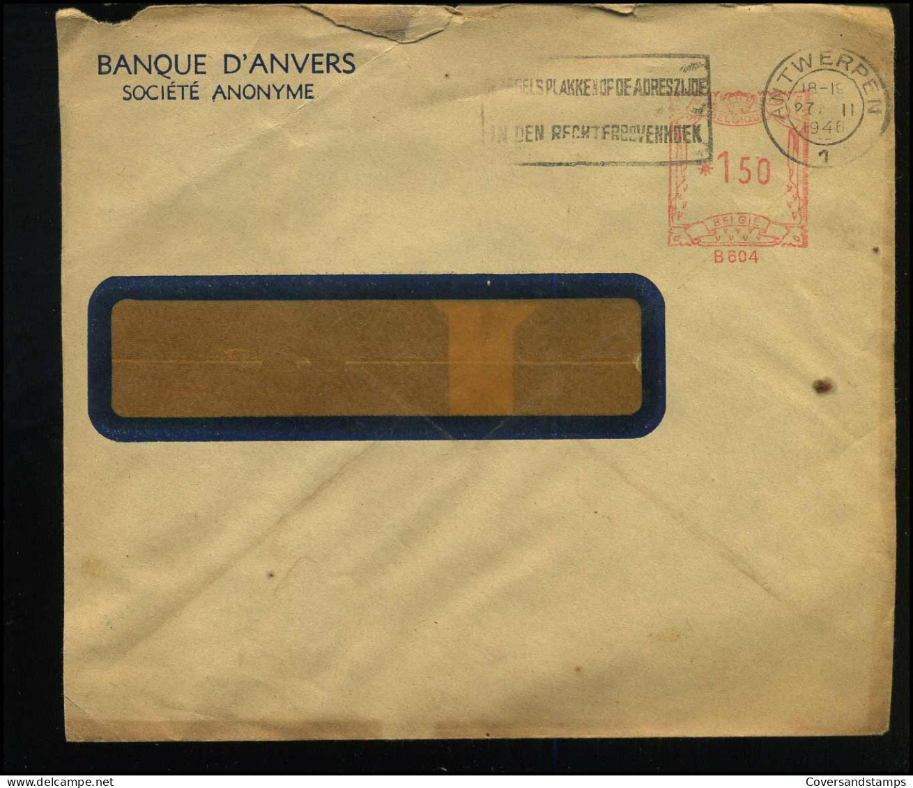 Cover - "Banque D'Anvers" - ...-1959