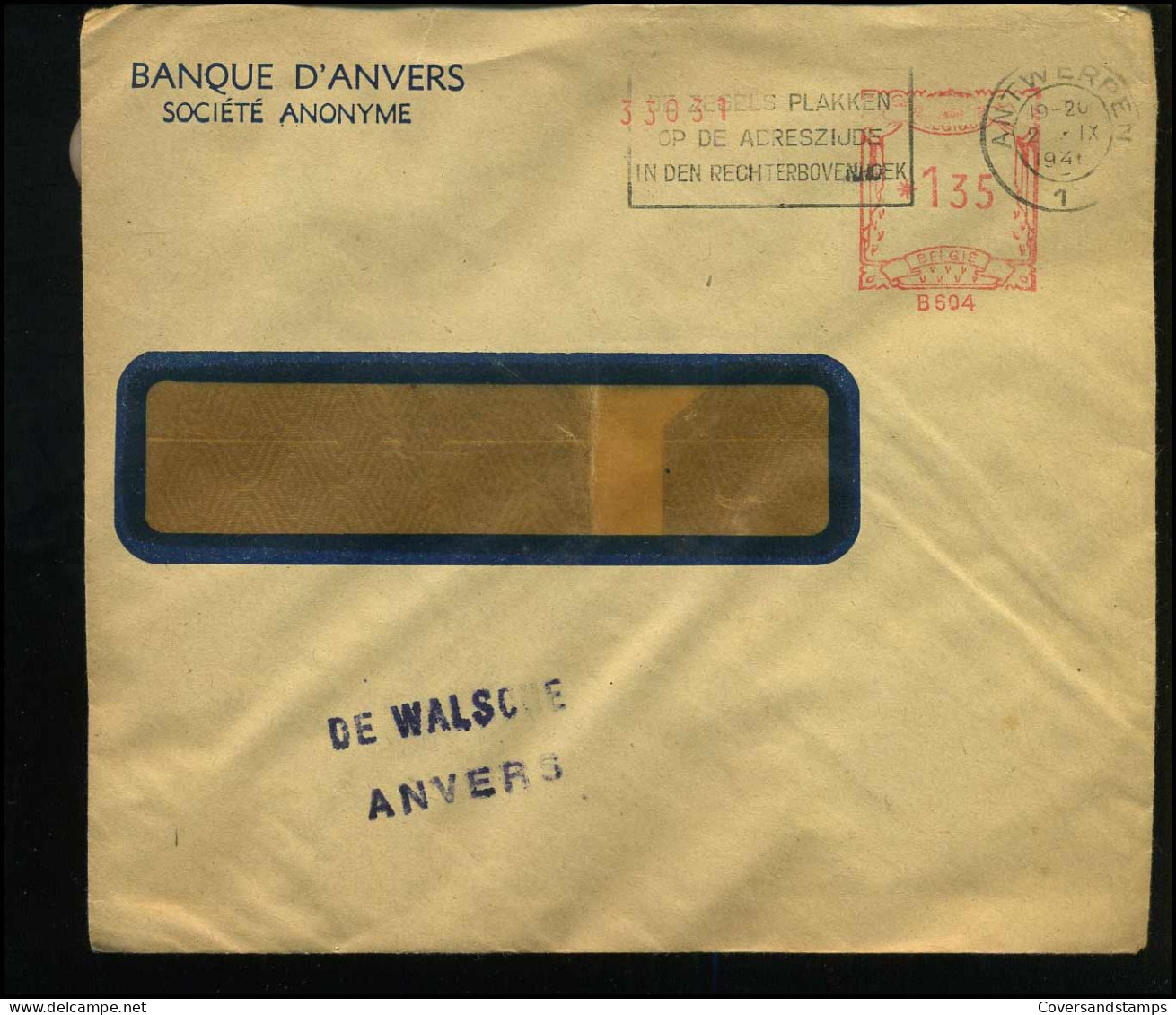 Cover - "Banque D'Anvers S.A. " - ...-1959