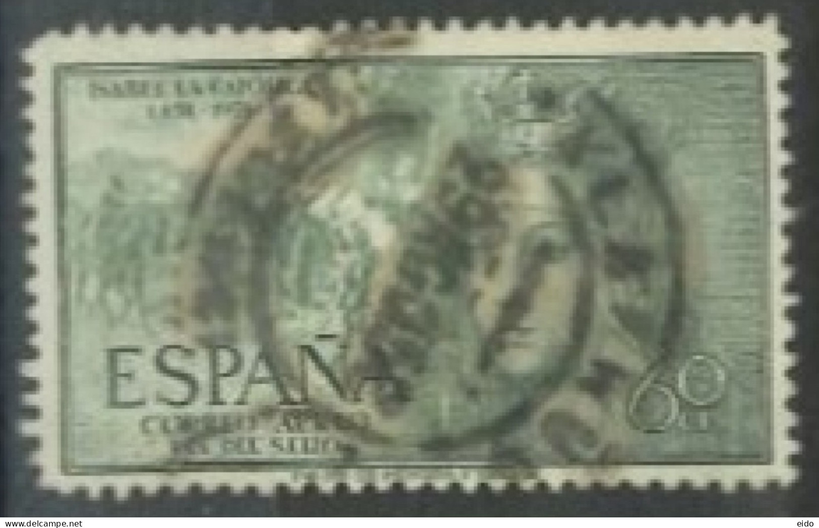 SPAIN,  1952, FERDINAND AND COLUMBUS PRESENTING NATIVES STAMP QTY. 2, # C139, USED. - Usados