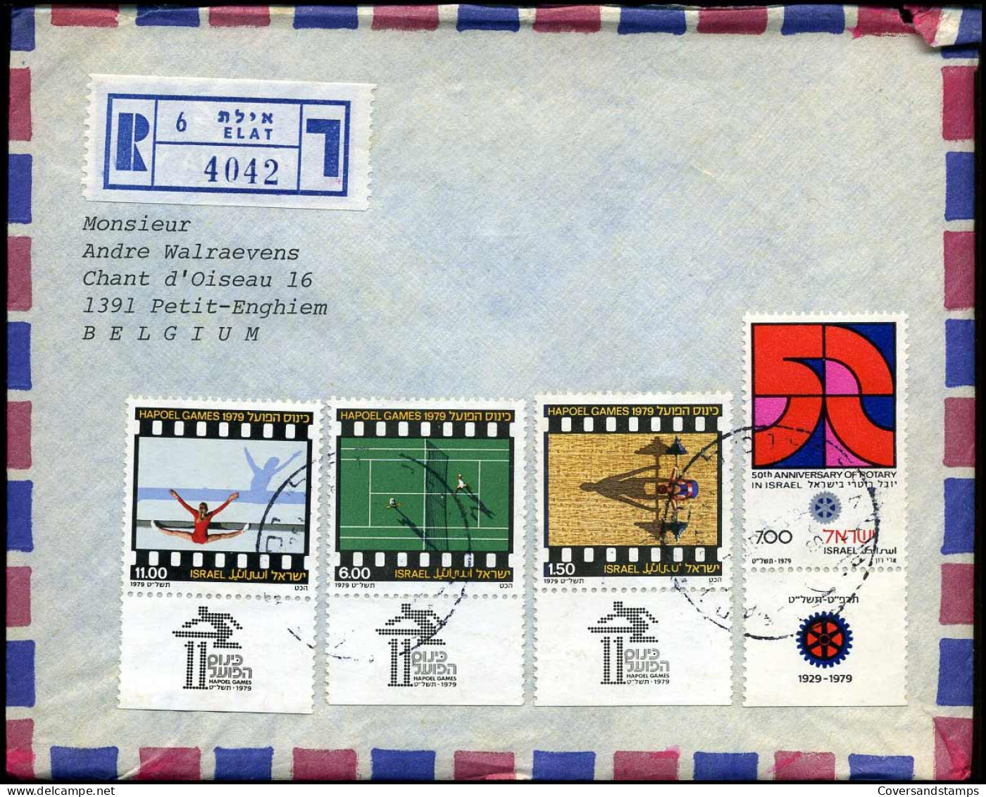 Registered Cover To Petit-Enghien, Belgium - Storia Postale