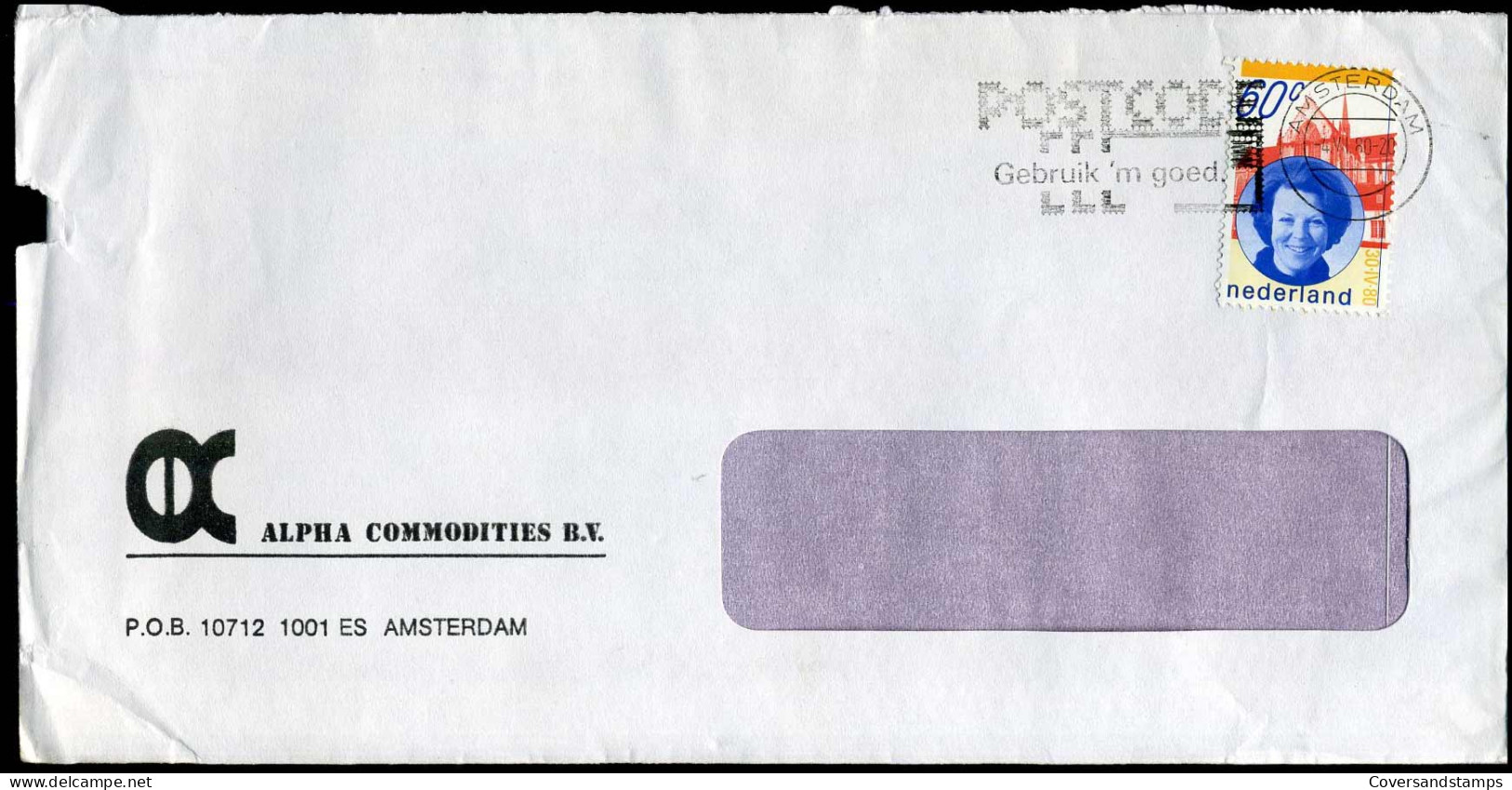 Cover - 'Alpha Commodities B.V., Amsterdam' - Cartas & Documentos