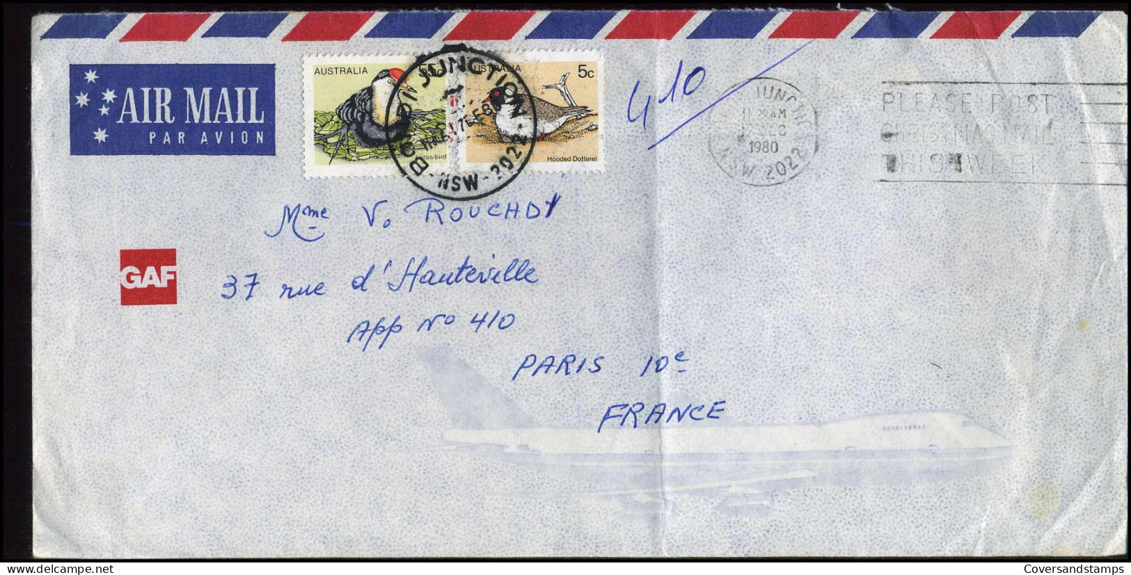 Cover To Paris, France - Lettres & Documents