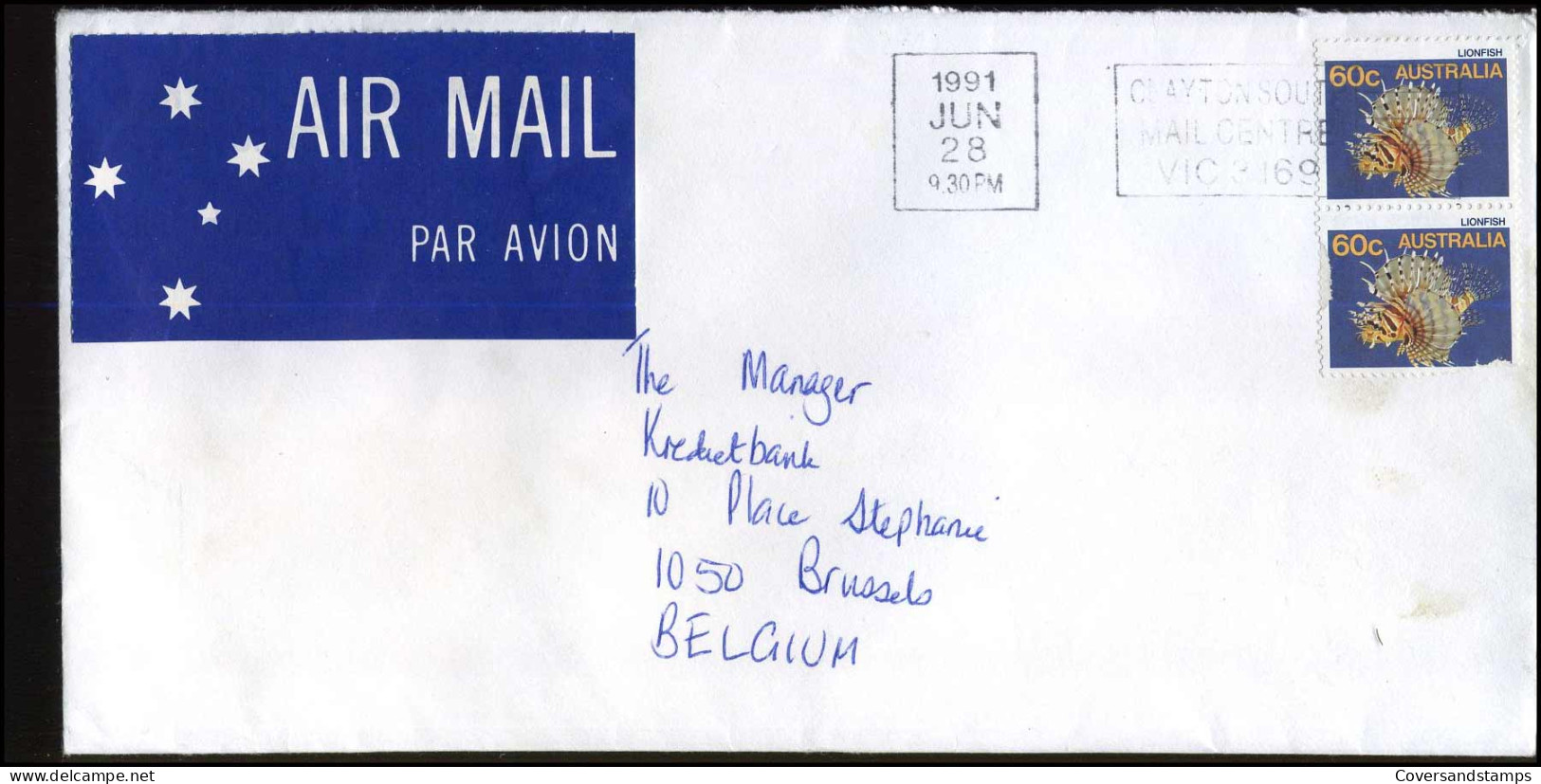 Cover To Brussels, Belgium - Storia Postale