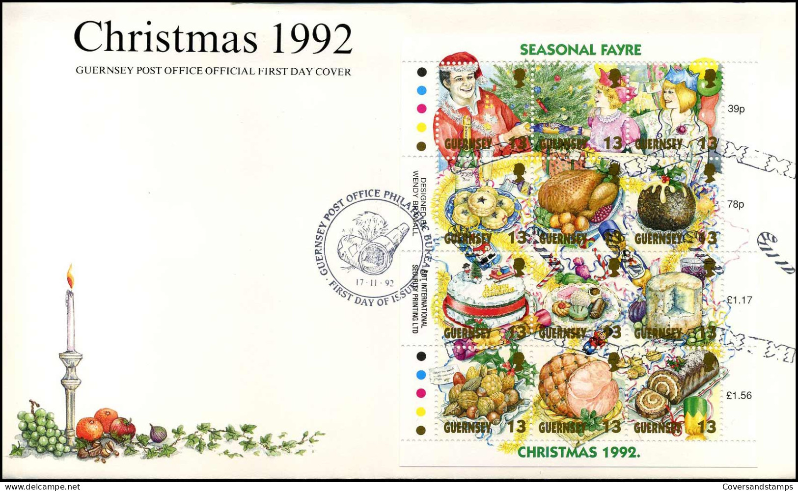 FDC - Christmas 1992 - Guernesey