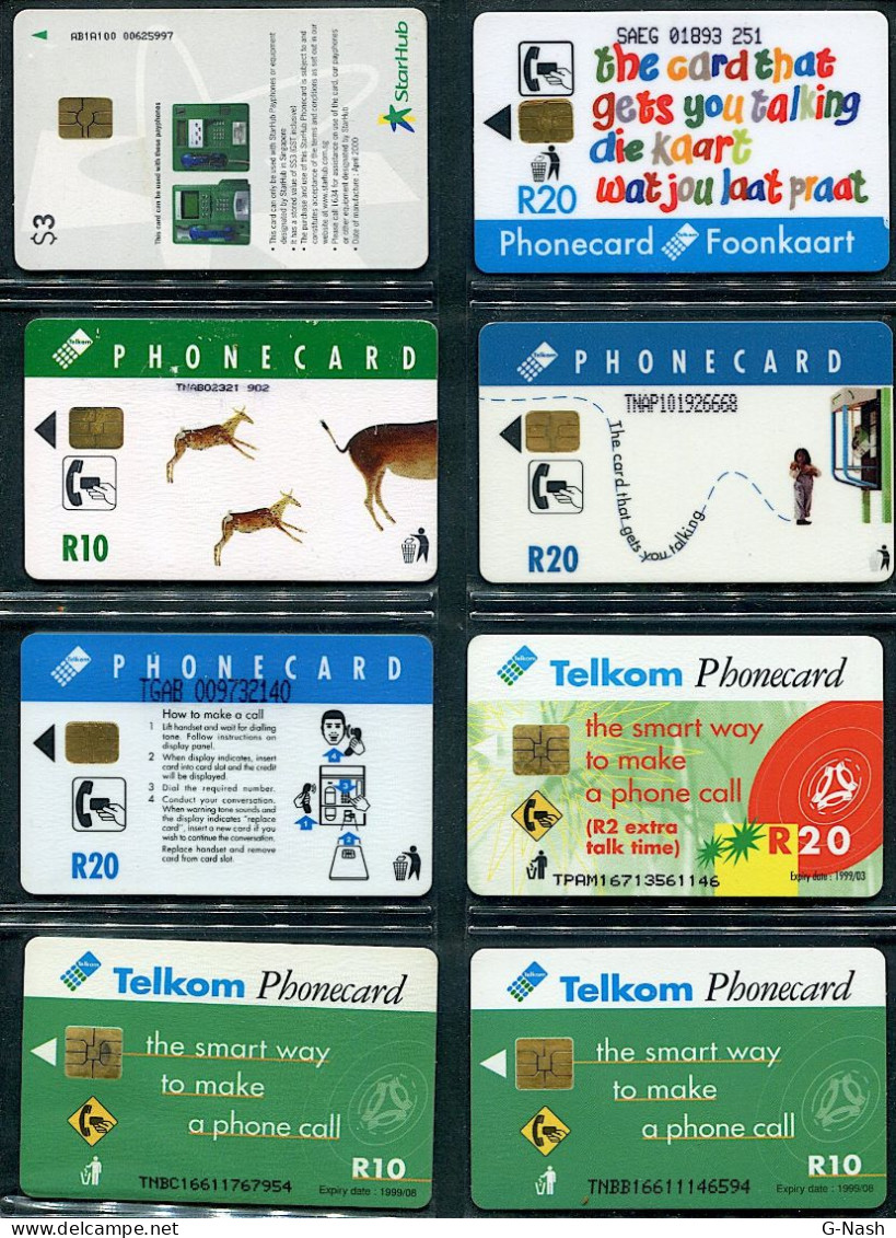 Afrique Du Sud - Lot De 8 Cartes Téléphoniques - South Africa