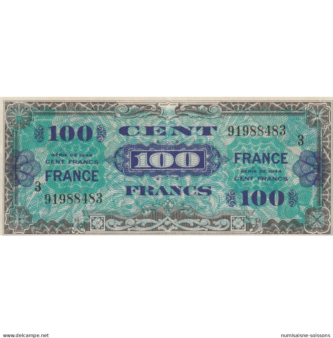 FAY VF 25/3 - 100 FRANCS VERSO FRANCE - 1945 - SERIE 3 - PICK 105s - TB - Zonder Classificatie