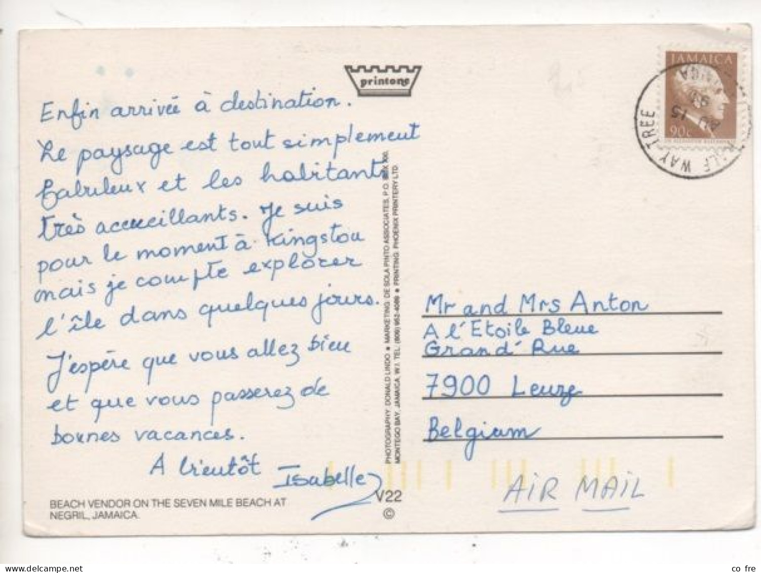 Jamaïque N°682 Sur Carte Postale - Jamaica (1962-...)