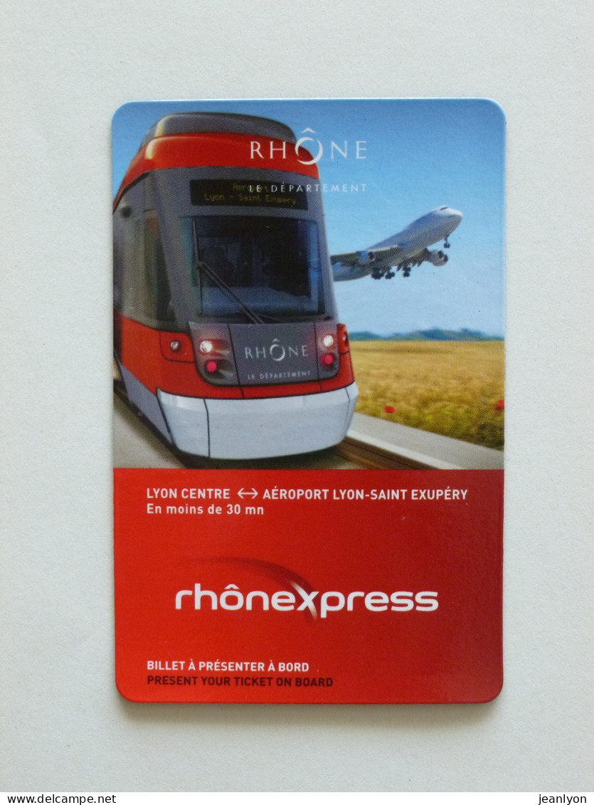 TRAMWAY / AVION - Tram Train - RHONEXPRESS LYON - AEROPORT SAINT EXUPERY / Magnet - Transports