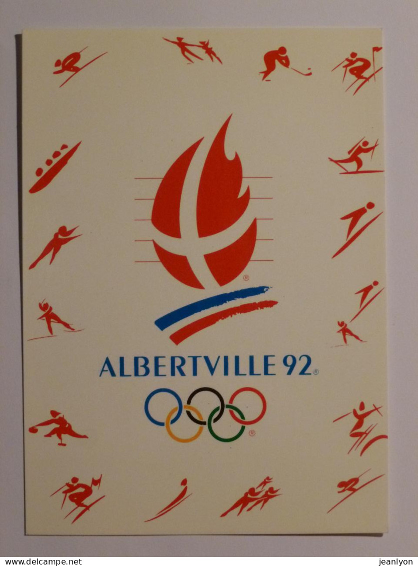 ALBERTVILLE 92 - JEUX OLYMPIQUES HIVER / SAVOIE - Anneaux Olympiques - EMBLEME - Carte Postale - Olympische Spiele