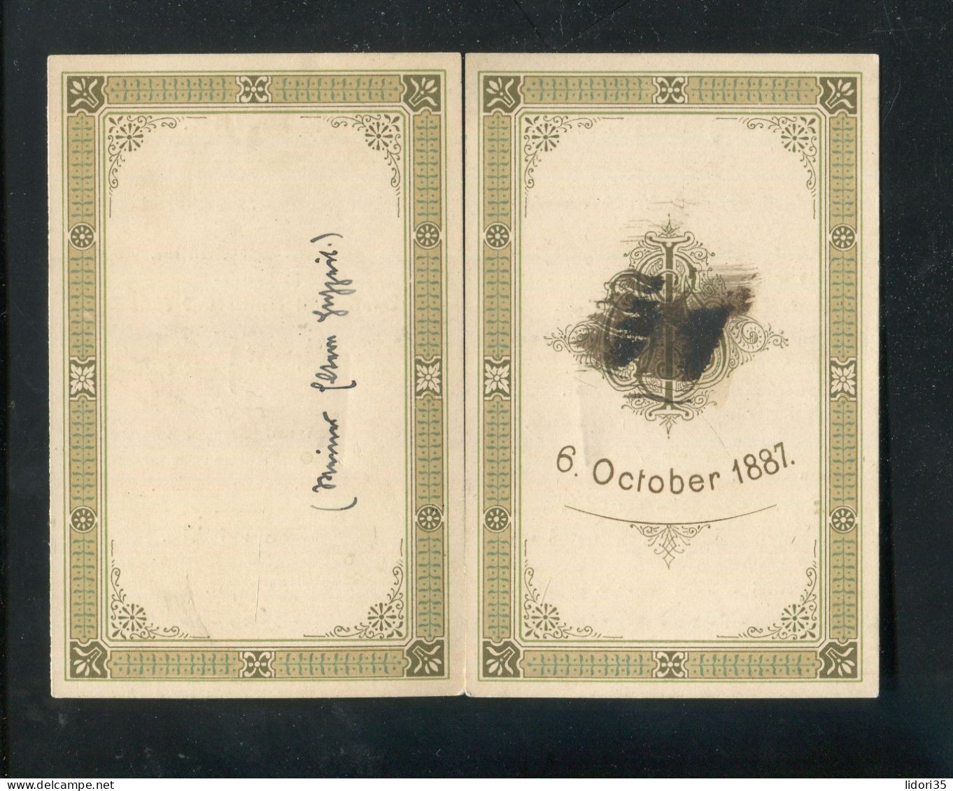 "KONZERTPROGRAMM/MENU" 1887, Interessant (L1077) - Menus