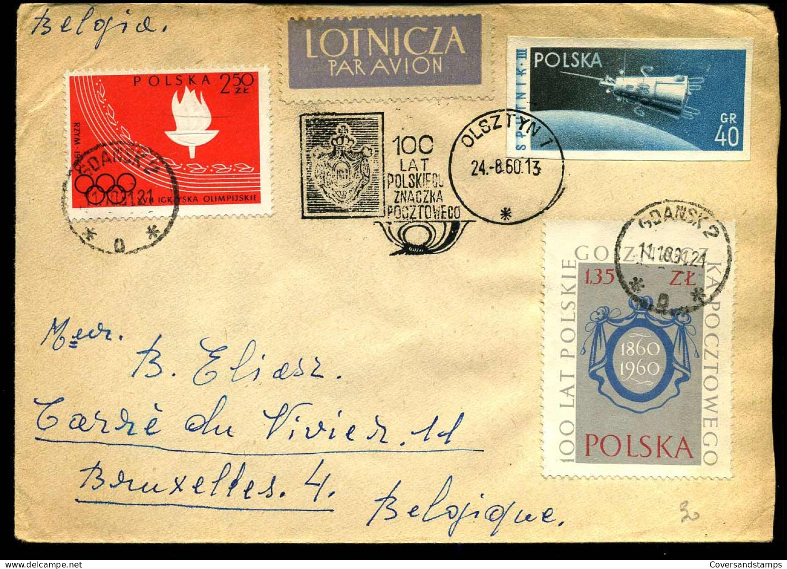 Cover To Brussel, Belgium - Lettres & Documents