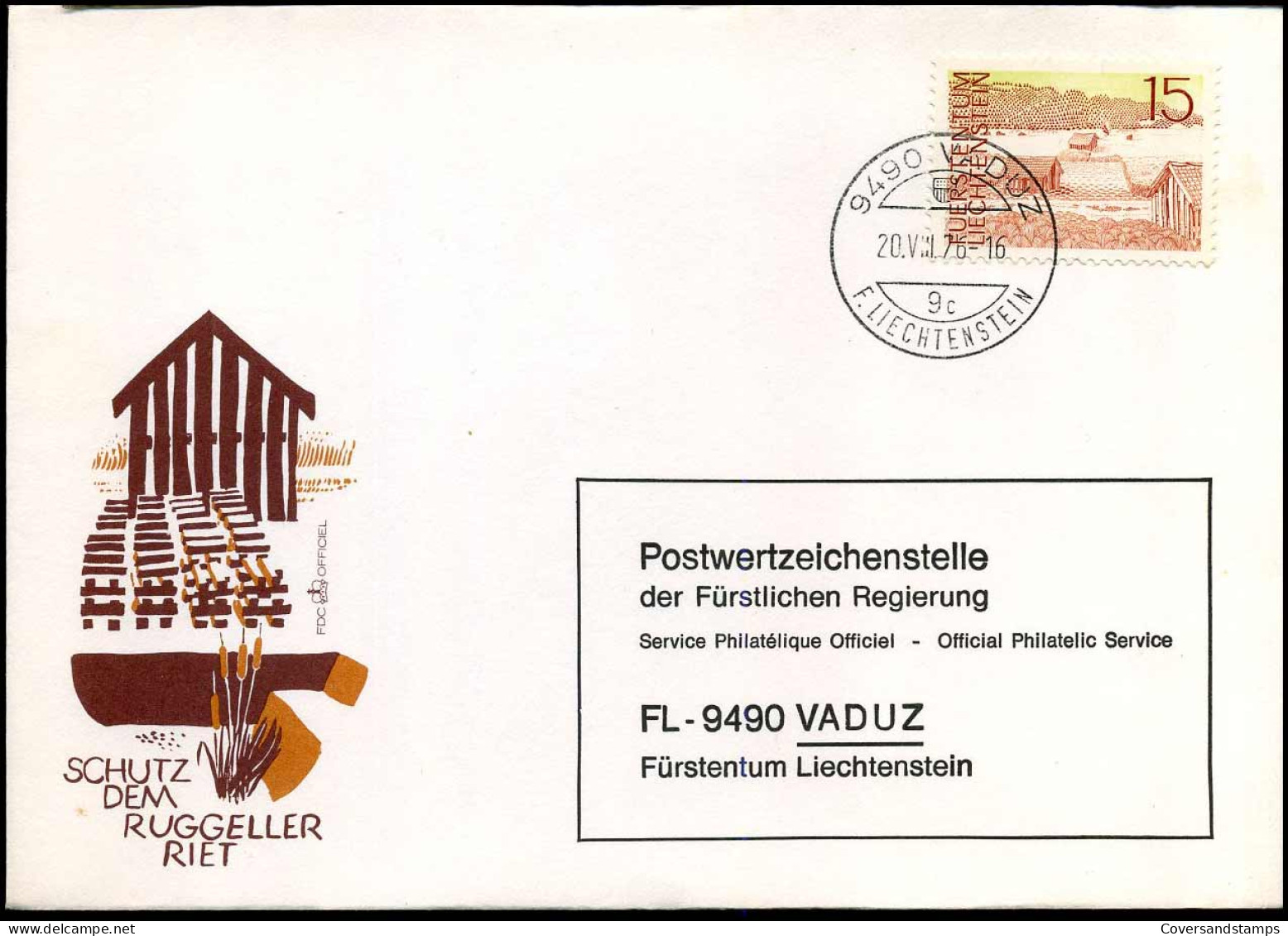 Cover - "Postwertenzeichenstelle Der Fürstlichen Regierung - Briefe U. Dokumente