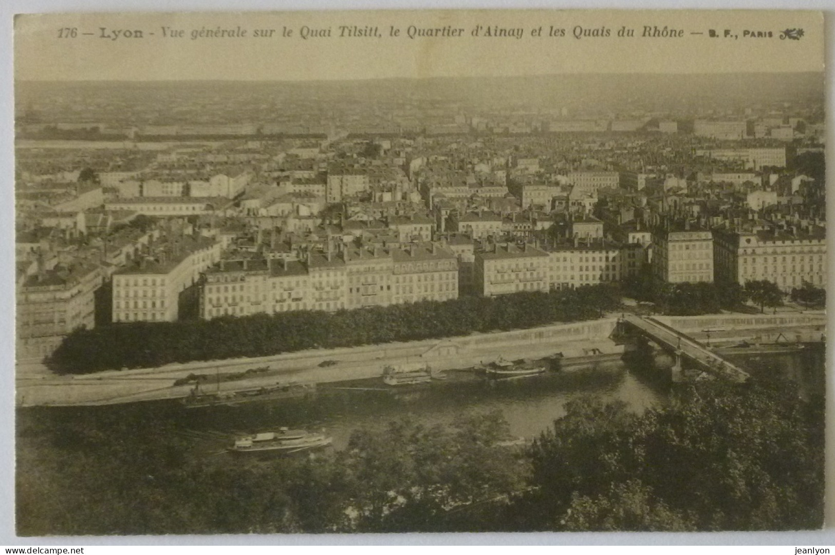 LYON (69/Rhône) - Vue Sur Le Quartier Ainay , Quai Tilsitt - Péniche - Lyon 2