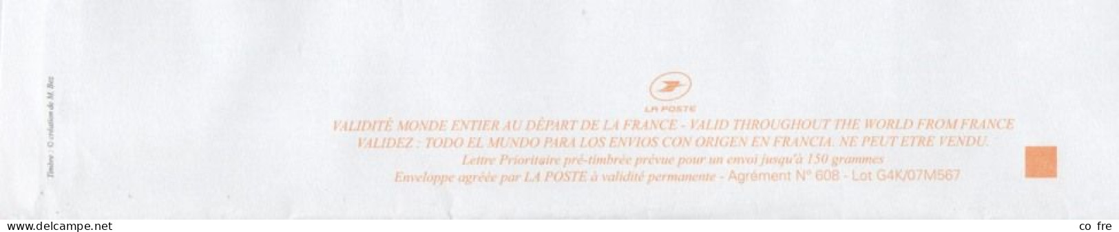 Lot De PàP De Service LAPOSTE: Jardins Des Tuileries, Jardins Albert Kahn, Parc Floral De Paris - Listos A Ser Enviados: Otros (1995-...)