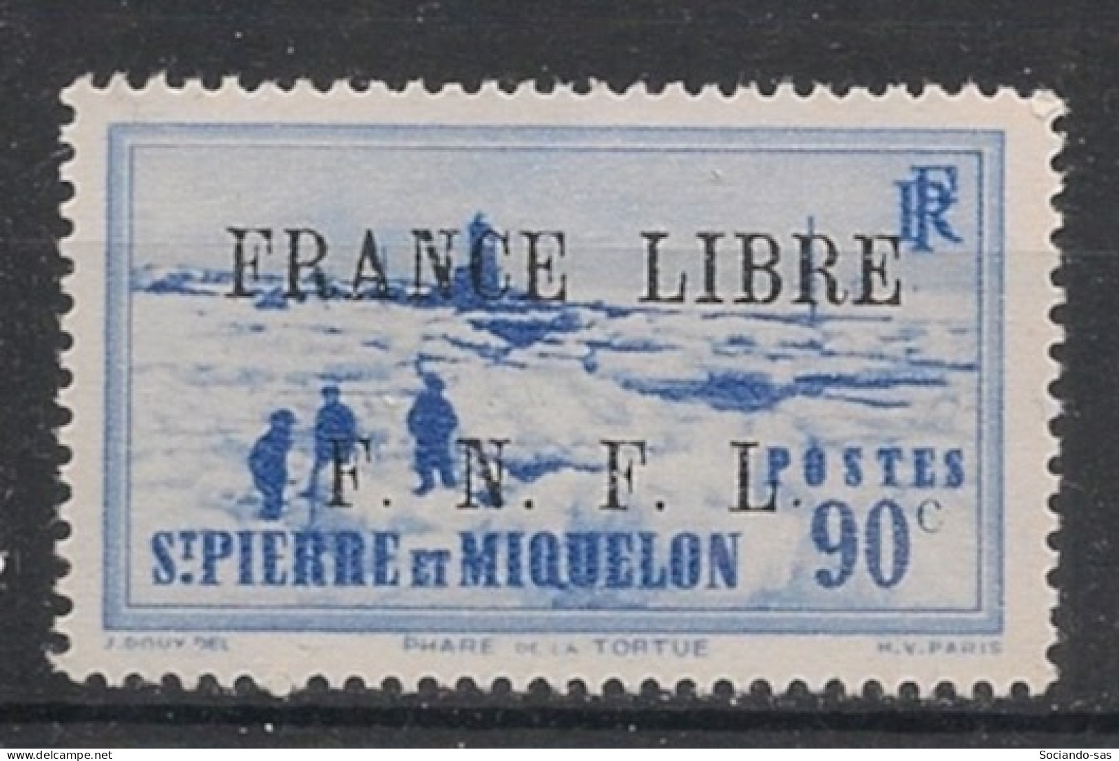 SPM - 1941-42 - N°YT. 262 - France Libre 90c Outremer - Neuf Luxe ** / MNH / Postfrisch - Ongebruikt