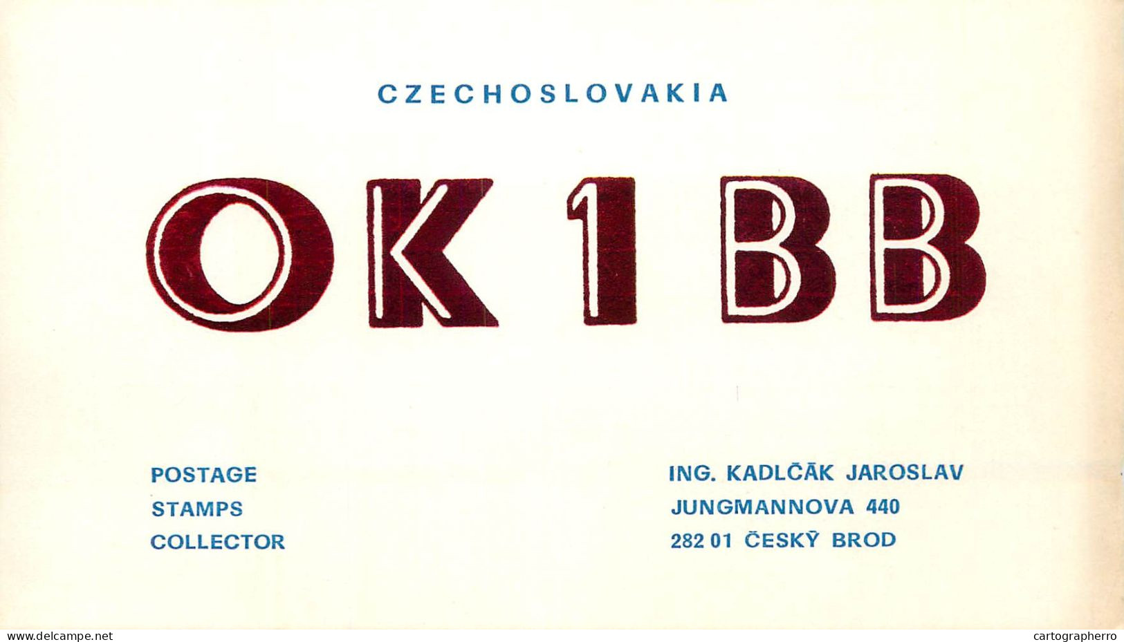 Radio Amateur QSL Post Card Czechoslovakia Y03CD OK1BB - Amateurfunk