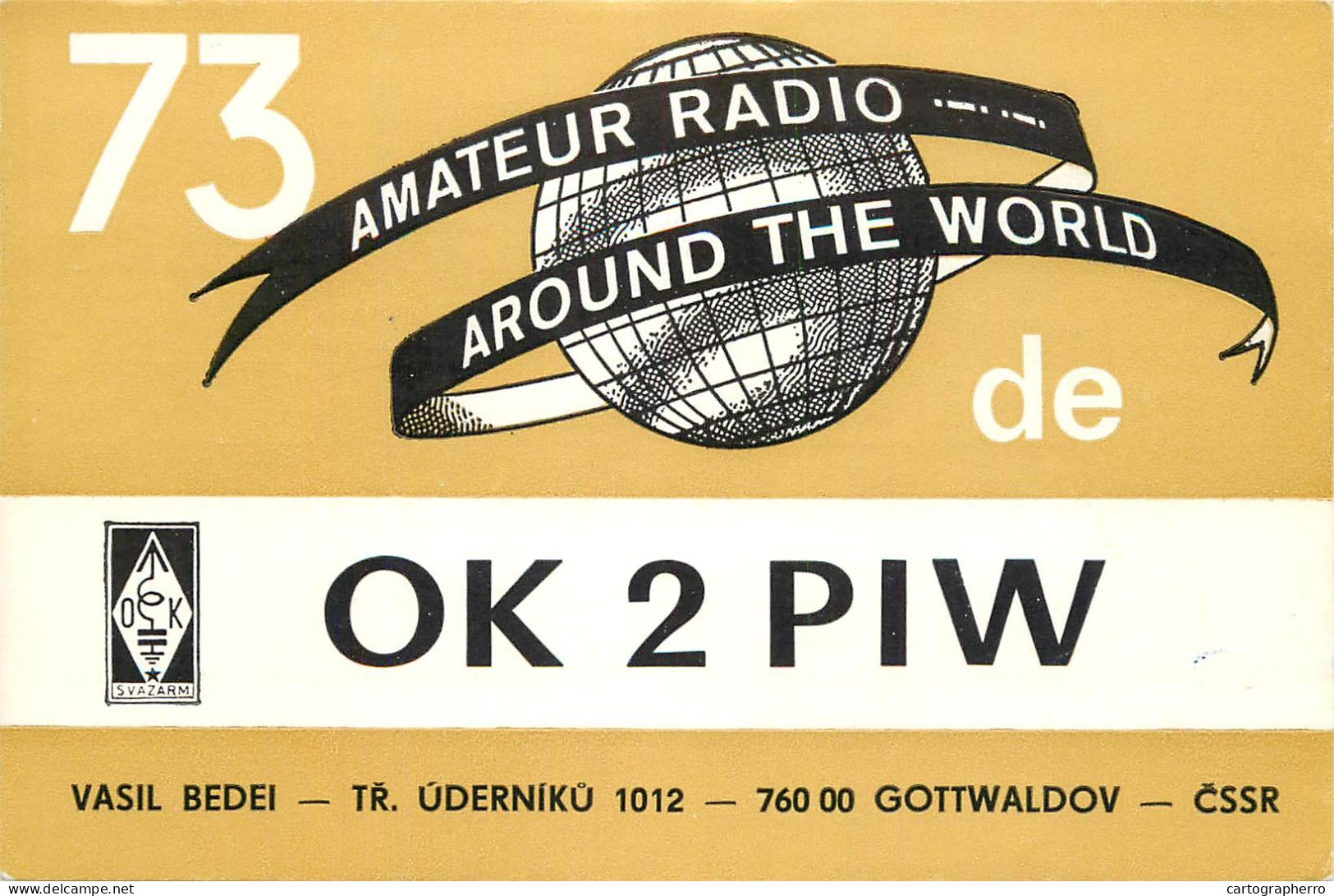 Radio Amateur QSL Post Card Y03CD OK2PIW - Amateurfunk