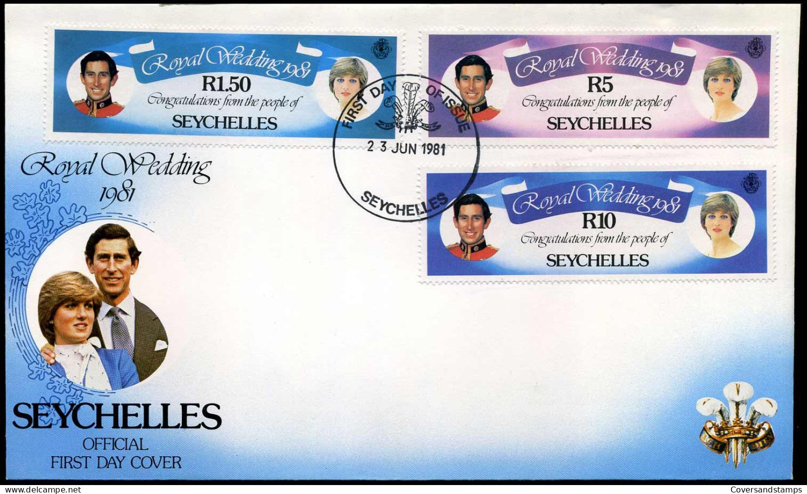 Seychelles - FDC - Royal Wedding 1981 - Prince Charles - Lady Diana - Koniklijke Families