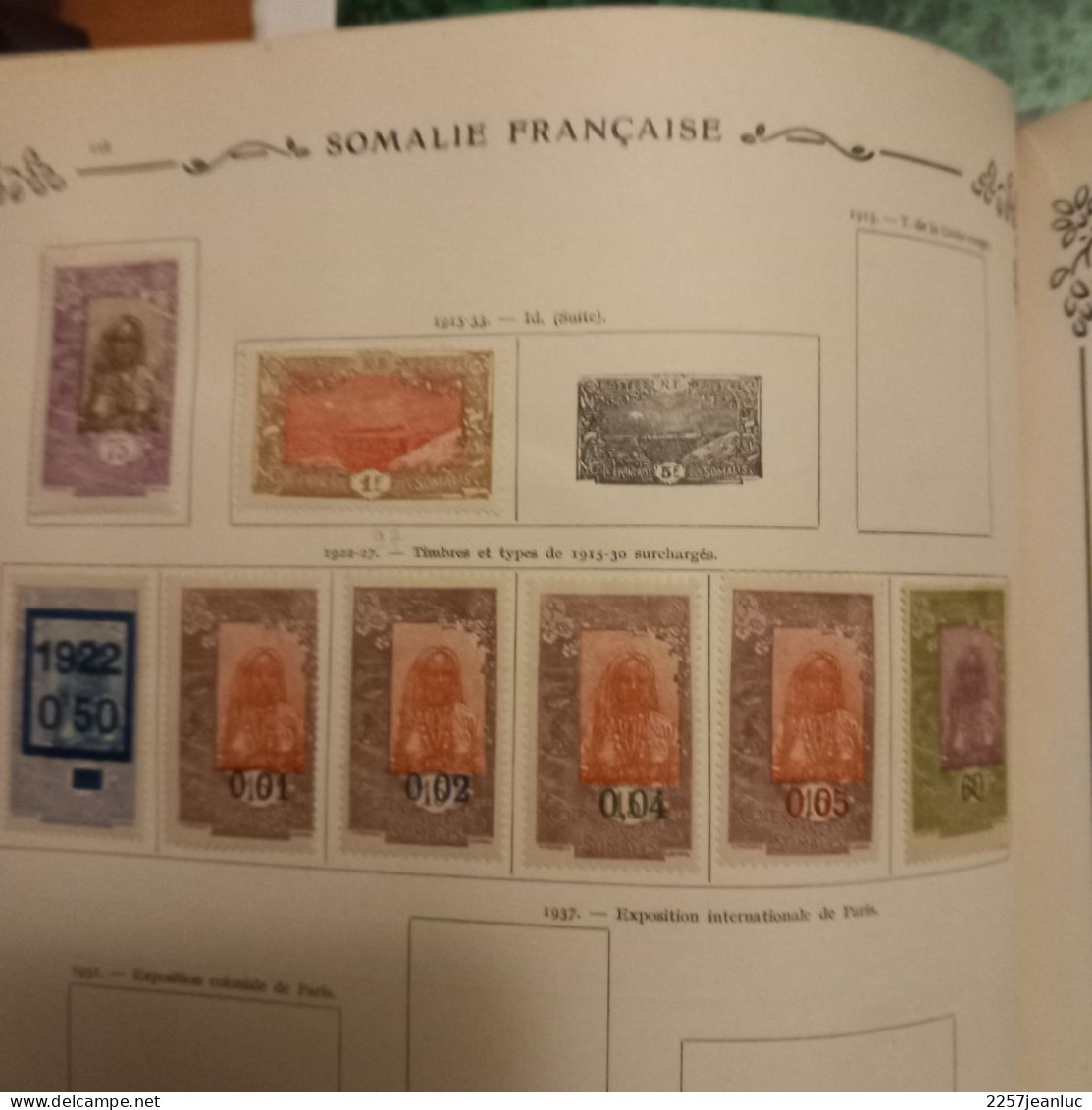 Lot 17 Timbres Somalie Française  De 1894 à 1933 &  Surchargés 1922 à 1927 - Somalie (1960-...)