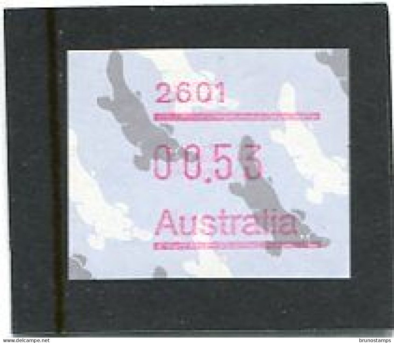 AUSTRALIA - 1987   53c  FRAMA  PLATYPUS  POSTCODE  2601 (CANBERRA)  MINT NH - Vignette [ATM]