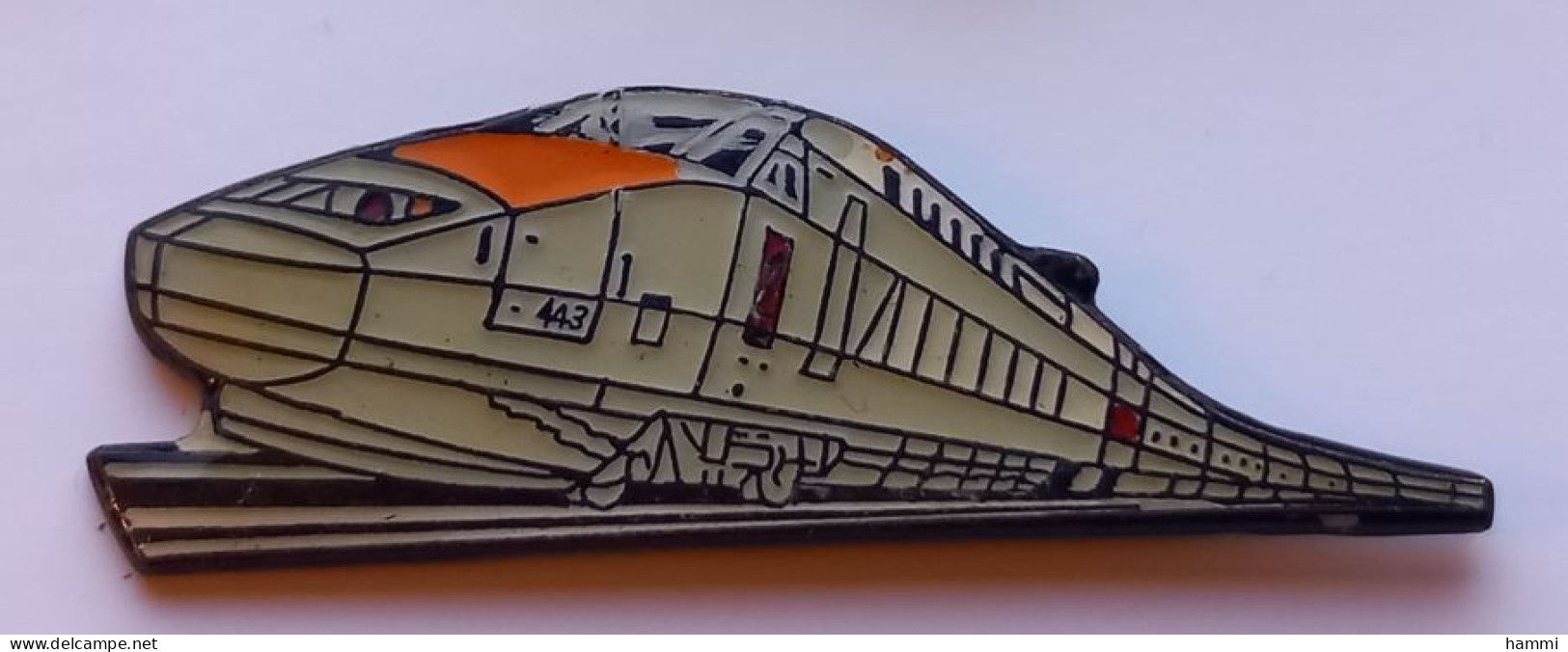 N231 Pin's SNCF TGV  Gris CAPOT ORANGE Achat Immédiat - TGV