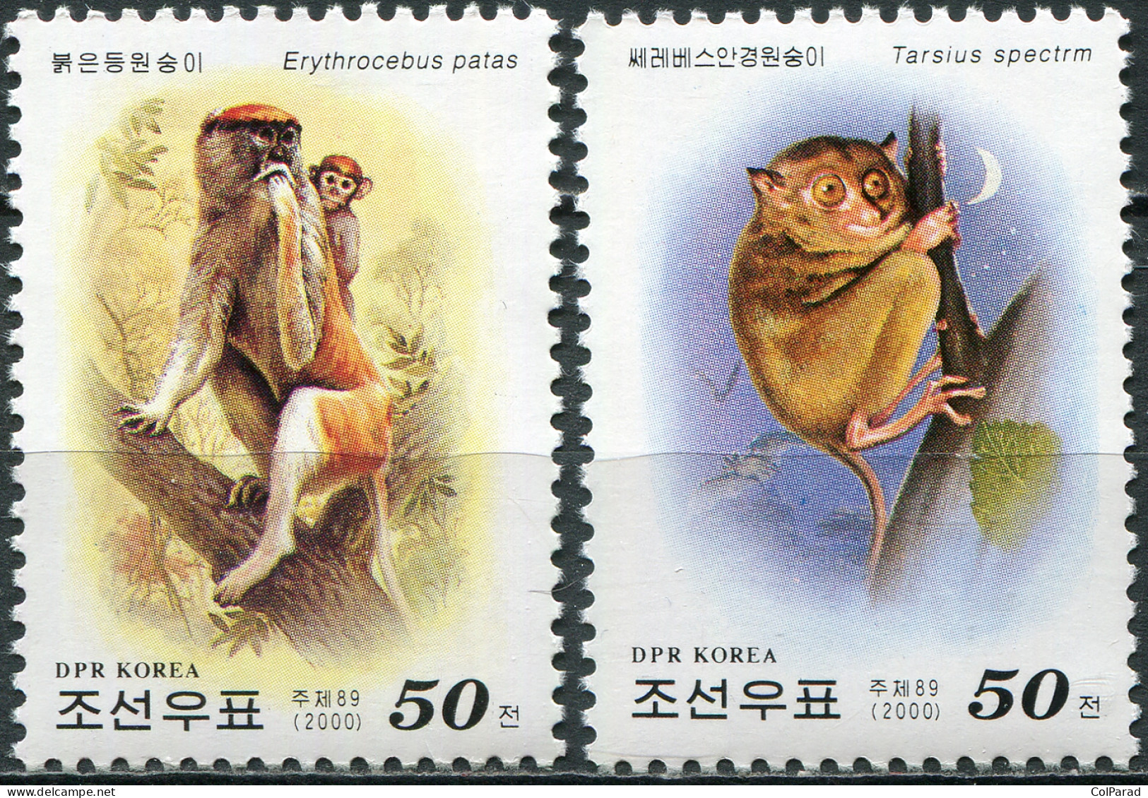 NORTH KOREA - 2000 - SET OF 2 STAMPS MNH ** - Monkeys From All Over The World - Corea Del Nord