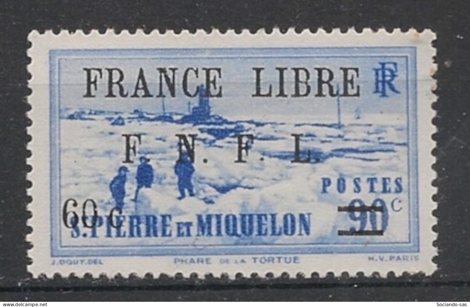 SPM - 1941-42 - N°YT. 276 - France Libre 60c Sur 90c Outremer - Neuf Luxe ** / MNH / Postfrisch - Ungebraucht