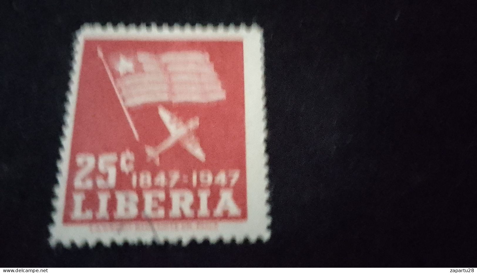 LİBERYA--1947   25  C      DAMGASIZ - Liberia